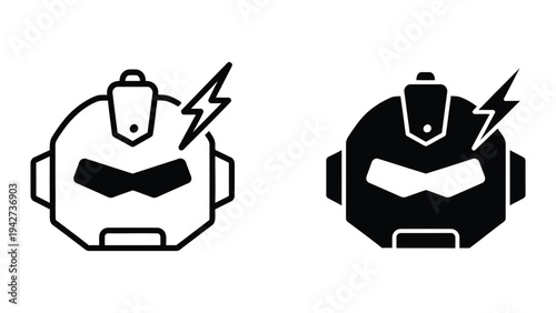 Robot Energy Icon Power Bolt