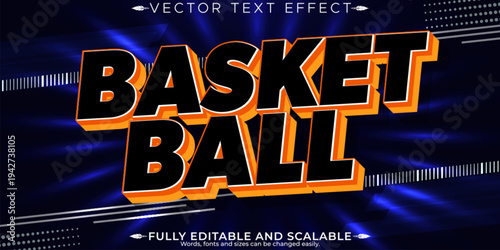 Sport text effect, editable basketball and football text style