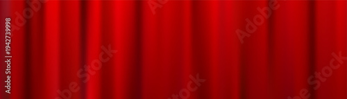 Elegant crimson drapes with smooth gradient create a luxurious theatrical setting perfect for premium displays, awards ceremonies, and sophisticated visual presentations. Vector illustration.