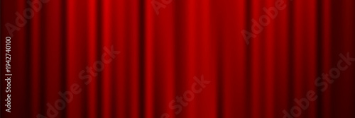 Abstract red gradient background featuring flowing curtain textures and rich satin fabric ideal for elegant studio backdrops and sophisticated design projects. Vector illustration.