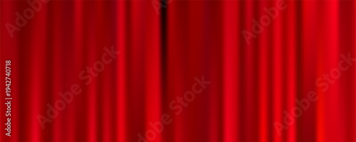 Rich red velvet background with flowing curtain fabric and soft gradient lighting, ideal for elegant stage designs, cinema presentations, or sophisticated product photography backdrops.