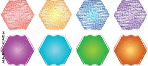 Geometric Scribed Hexagon Vector Design with Precision Lines — Modern Gradient Abstract Hexagonal Shape Illustration Isolated for Technology, Engineering, and Minimal Graphic Layouts