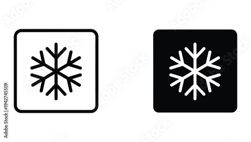 snowflake symbol freezing icon commercial