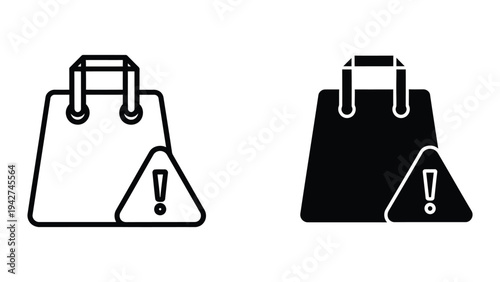 Shopping Bag Warning Alert Notification Commerce