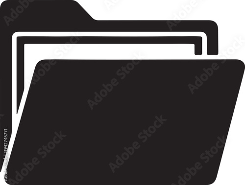 Folder Silhouette Vector Icon
