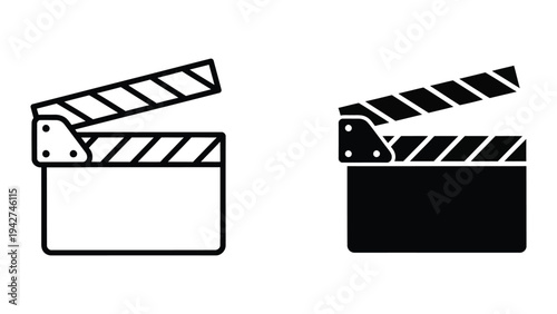Clapboard Movie Production Board Symbol Commerce