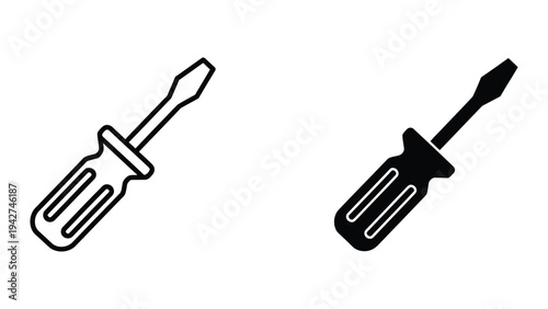 Screwdriver Tool Icon Vector Graphic