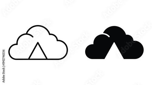 Cloud Computing Icon Set Data Storage