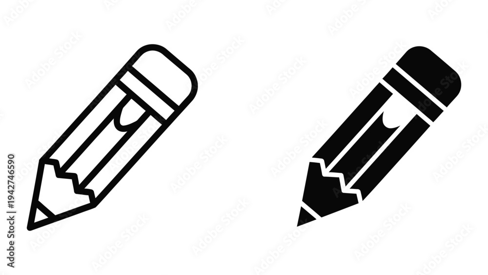 Fototapeta premium Pencil Drawing Icon Symbol Concept Commercial