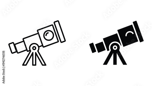Telescope Icon Science Discovery Commercial