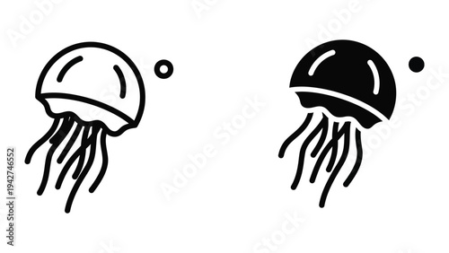 Jellyfish Icon Design Vector Illustration