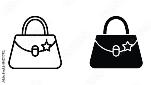 Handbag Star Charm Fashion Accessory Commercial Icon