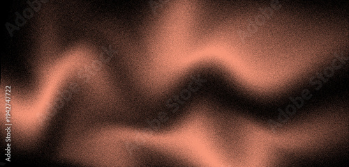 Bild auf Leinwand Abstract Rose Gold Silk Fabric Waves Background with High Grain Noise and Dark S