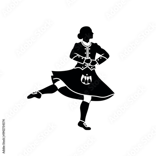 Scottish Highland Dancer Silhouette 2.