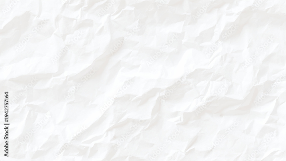 Fototapeta premium Crumpled white paper texture background closeup