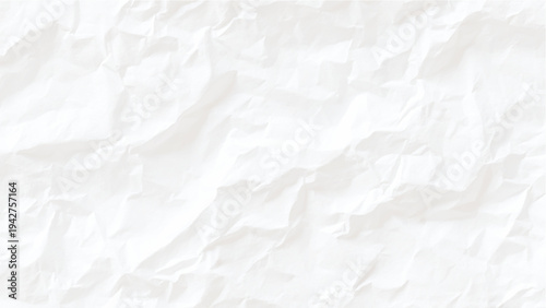 Crumpled white paper texture background closeup