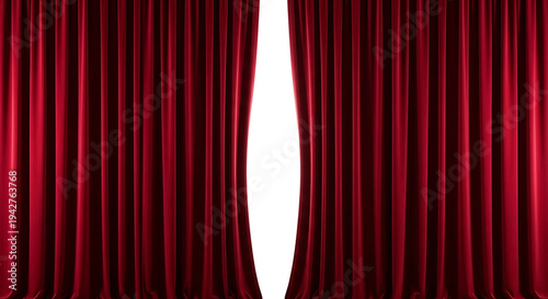 Spotlight on red theatre curtain stage
