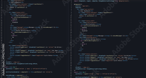 Angular Code for User Dashboard Interface