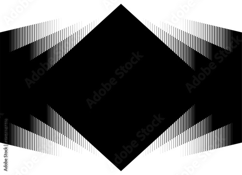 Striped Vector pattern black on white. Design element from broken lines. square for text. Vector background for covers, labels, advertising, packaging, interior. halftone.