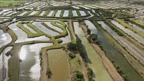France Salt Marsh Farming Aerial View Saint-Hilaire-de-Riez Vendee
