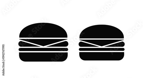 Two black silhouette hamburger icons are displayed side by side