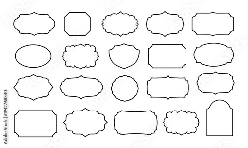 Collection of Diverse Ornamental Frames and Vintage Borders for Labels and Design Projects