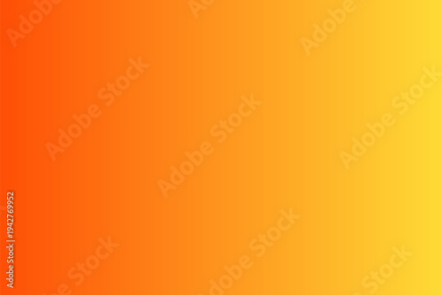 Vibrant orange and yellow linear gradient background. Smooth transition of warm colors for modern minimalist design