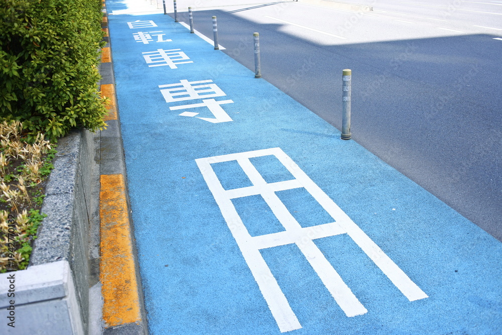 Fototapeta premium 自転車専用道路