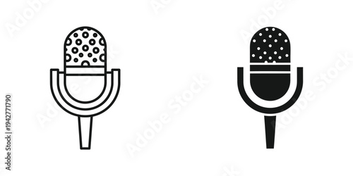 Microphone Icon Broadcast Communication