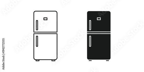Refrigerator Icons Commercial Vector Appliance Home
