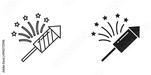 Fireworks Rocket Celebration Burst Commercial Icon