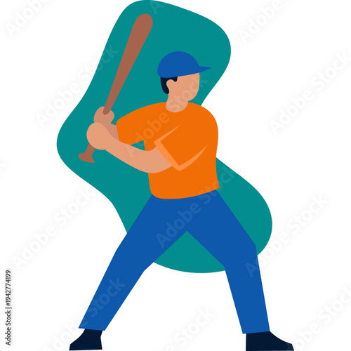Baseball Batter Ready to Swing