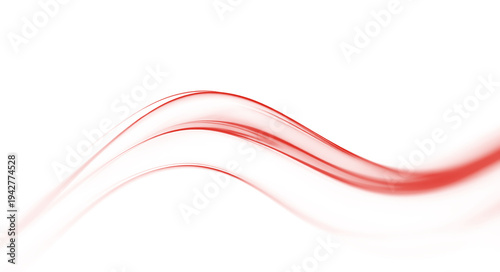 Obraz na płótnie Dynamic red swirl of light, neon vortex trail with fast motion curved lines, gl