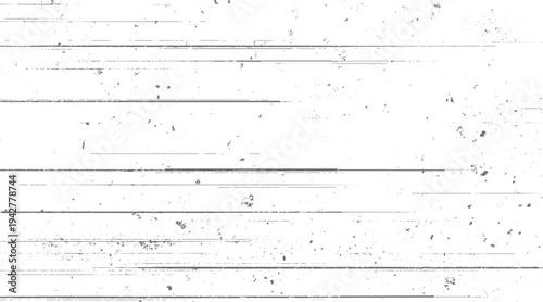 White background with horizontal grey lines and scattered dark grey speckles and smudges