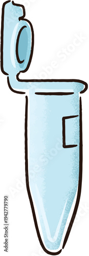 Laboratory Tools PCR tube Cute Simple Vector Illustration