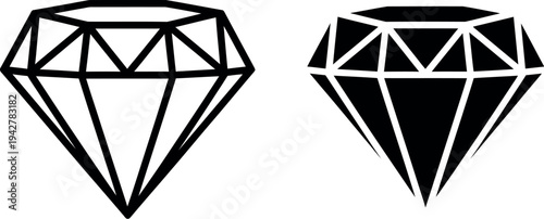 Comparison of geometric diamond shapes with triangular grid patterns