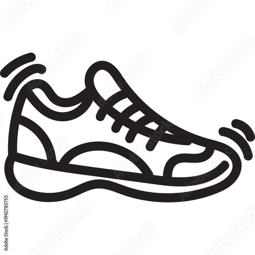 Vibrating Running Shoe Icon