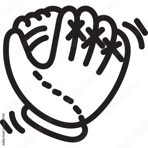 Baseball Glove Catch Icon