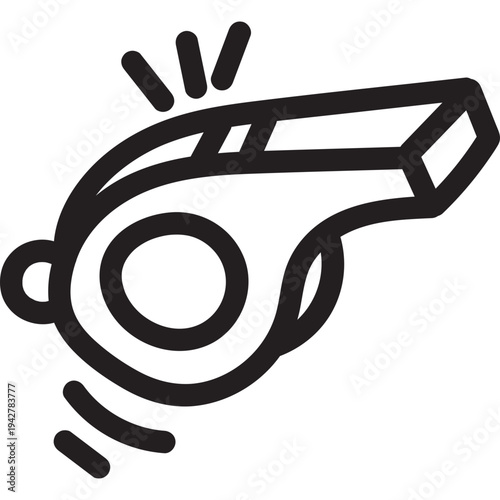 Whistle Icon Outline