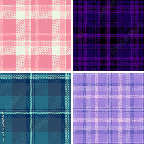 Plaid pack designed for warmth and family-inspired style. Seamless patterns ideal for throws, cushions, blankets, apparel, and lifestyle projects.
