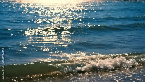 Wallpaper Mural Sunlight reflecting on ocean waves at sunset. Torontodigital.ca