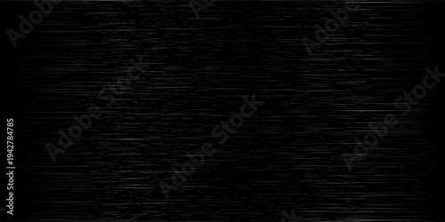 Black Brushed Metal Texture Background with Horizontal Stainless Steel Effect