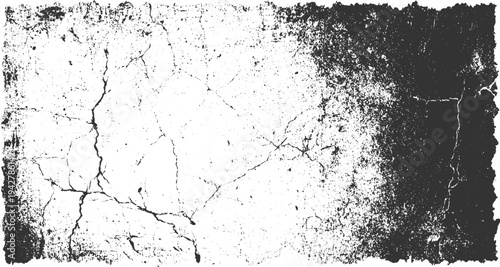 Black and white distressed textured background with cracks and speckles grunge cracked