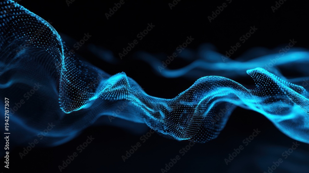 Fototapeta premium Abstract flowing digital wave