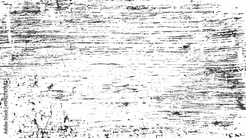 Black and white textured background with horizontal lines and speckles resembling distressed wood grain