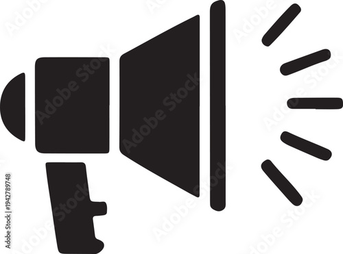 Megaphone Loudspeaker Announcement Marketing Promotion Icon Vector