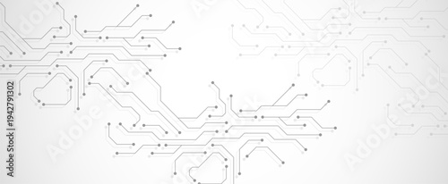Circuit board digital abstract background. Motherboard technology texture design. AI semiconductor and computer processor on tech bg. Vector illustration