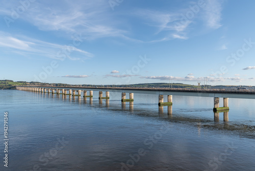 Wallpaper Mural The Tay Road bridge reflected in the River Tay, Dundee, Angus, Scotland Torontodigital.ca