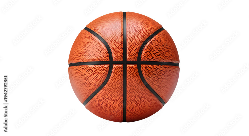 Fototapeta premium A close up of a basketball isolated on transparent background
