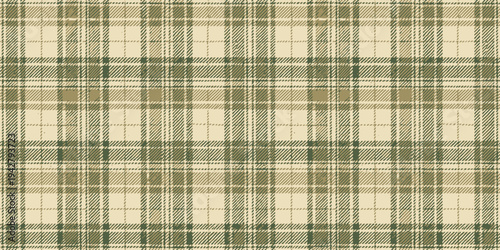 Classic green plaid fabric with subtle diagonal lines and a vintage aesthetic Vector